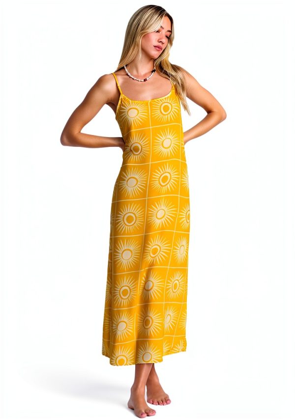 Billabong Womens Viscose Dress Casual Formal Wheat Color-0