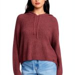 Billabong Womens Hooded Sweater Cotton Blend Oversized Fit-0