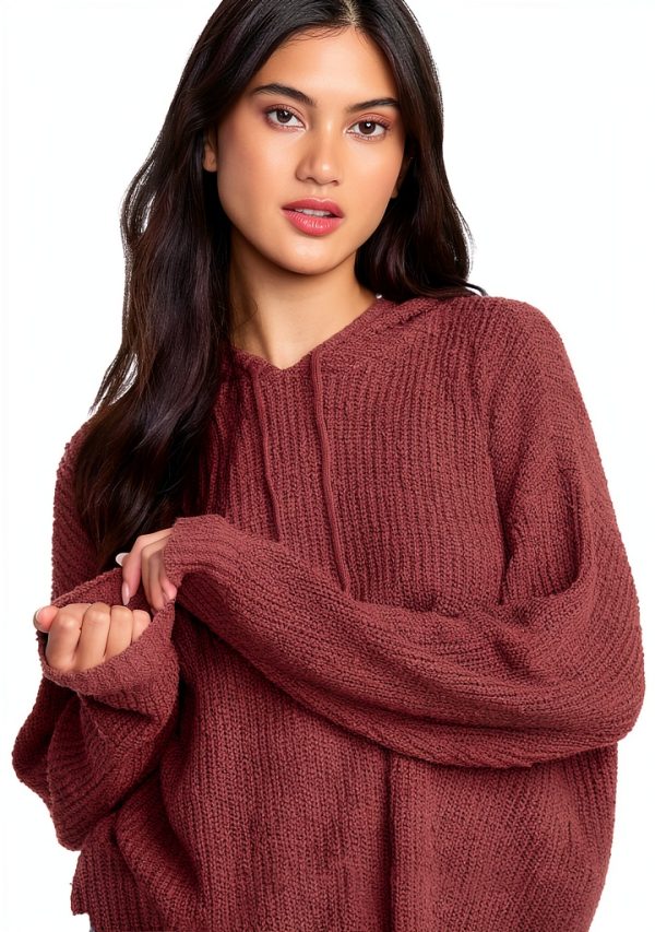 Billabong Womens Hooded Sweater Cotton Blend Oversized Fit-2