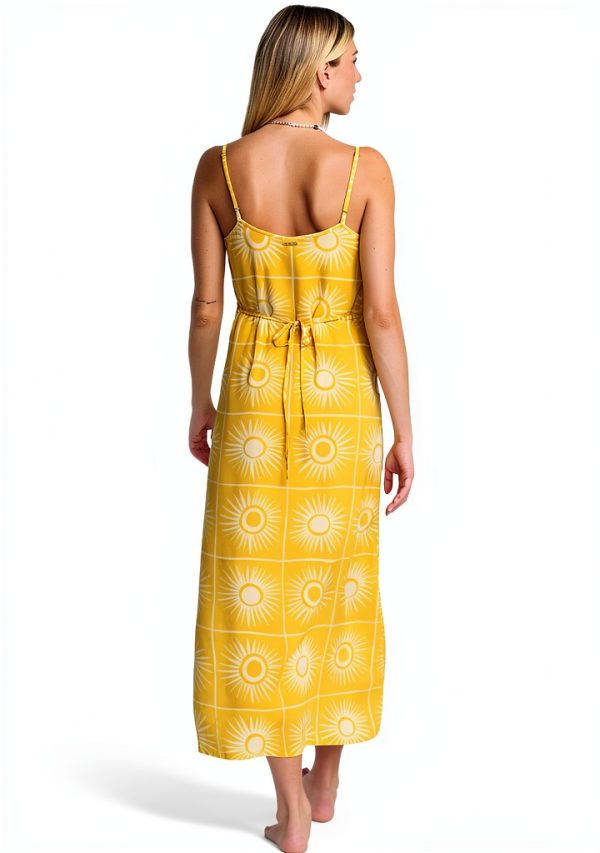 Billabong Womens Viscose Dress Casual Formal Wheat Color-1
