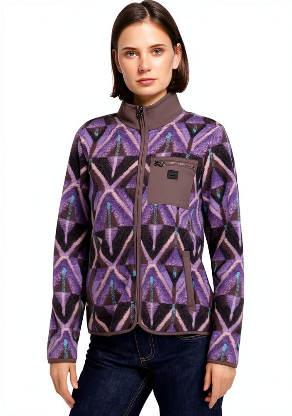 Billabong Womens Fleece Jacket Soft Warm Hooded Outdoor-0