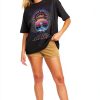 Billabong Womens Cotton T-Shirt Off Black Small XS Medium-3