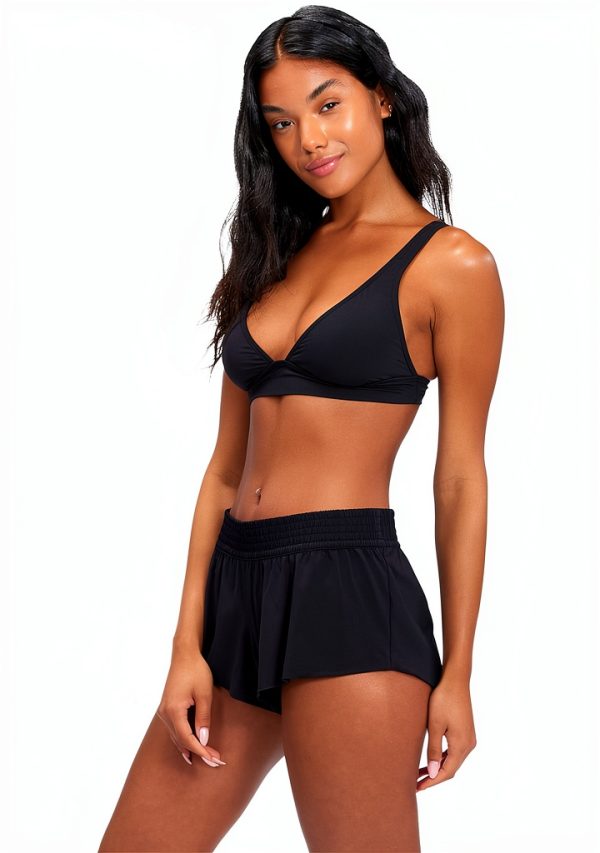 Billabong Womens Volley Boardshort Smocked Waistband Black-2