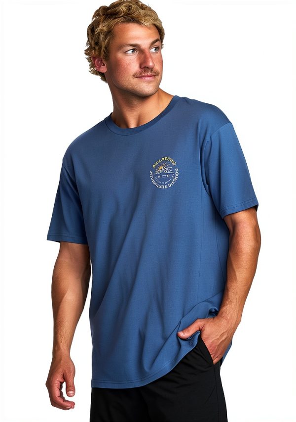 Billabong Mens T-Shirt 100 Cotton Deep Blue Medium-2