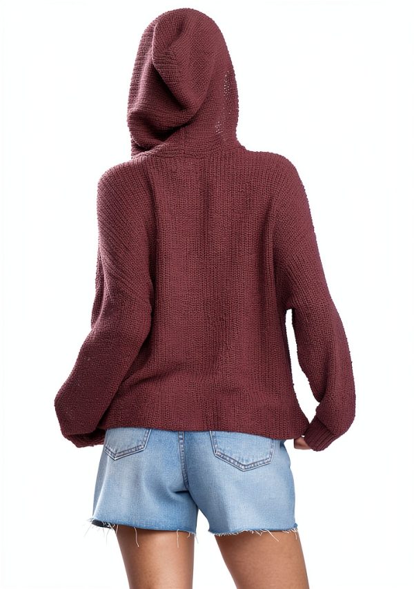 Billabong Womens Hooded Sweater Cotton Blend Oversized Fit-1