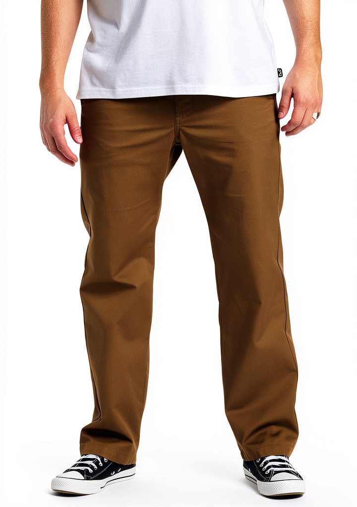 Billabong mens casual pants in Otter color on a man in a casual setting