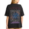 Billabong Womens Cotton T-Shirt Off Black Small XS Medium-1