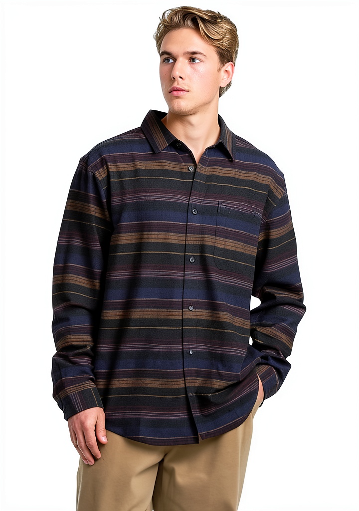 Billabong button-down shirt in various colors displayed on a mannequin