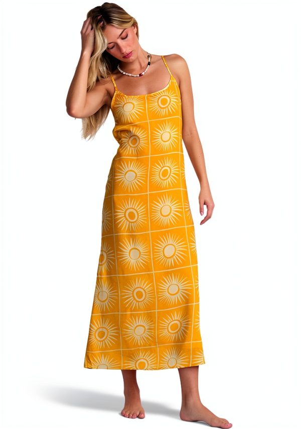Billabong Womens Viscose Dress Casual Formal Wheat Color-3