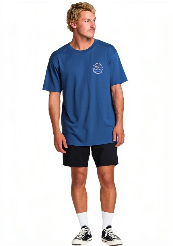 Billabong Mens T-Shirt 100 Cotton Deep Blue Medium-3