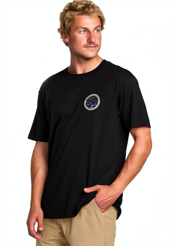 Billabong Mens T-Shirt Cotton Comfort Fit Deep Blue Black-2