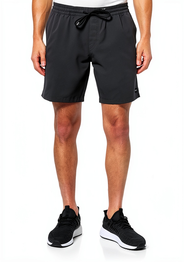 Volcom mens shorts in Dark Forest color on a model