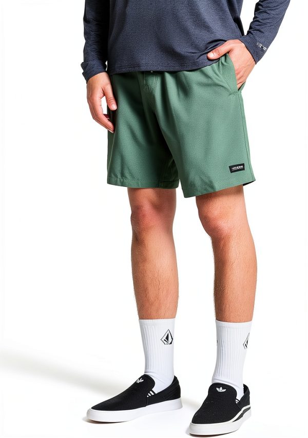 Volcom Mens Chino Shorts Stretch Waistband Flat Front-1