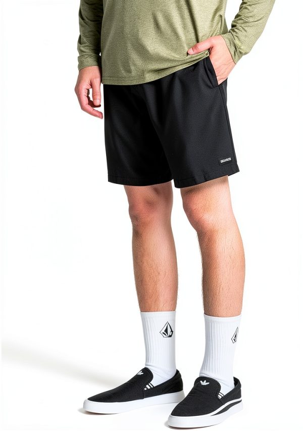 Volcom Mens Chino Shorts Stretch Waistband Flat Front-1
