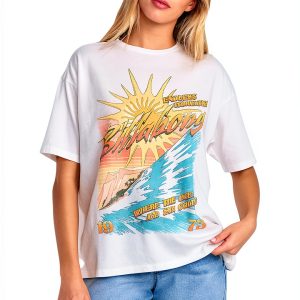 Billabong Womens Cotton T-Shirt Stencil Wash Sizes-0