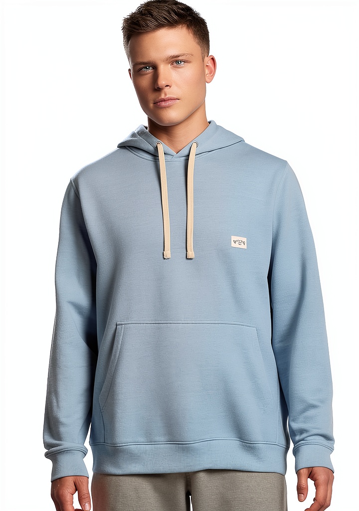 Billabong mens hoodie in Cloud Blue color showing front design