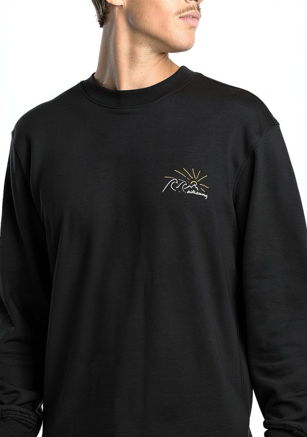 Billabong Mens T-Shirt Soft Print Comfort Fit Washed Black-1