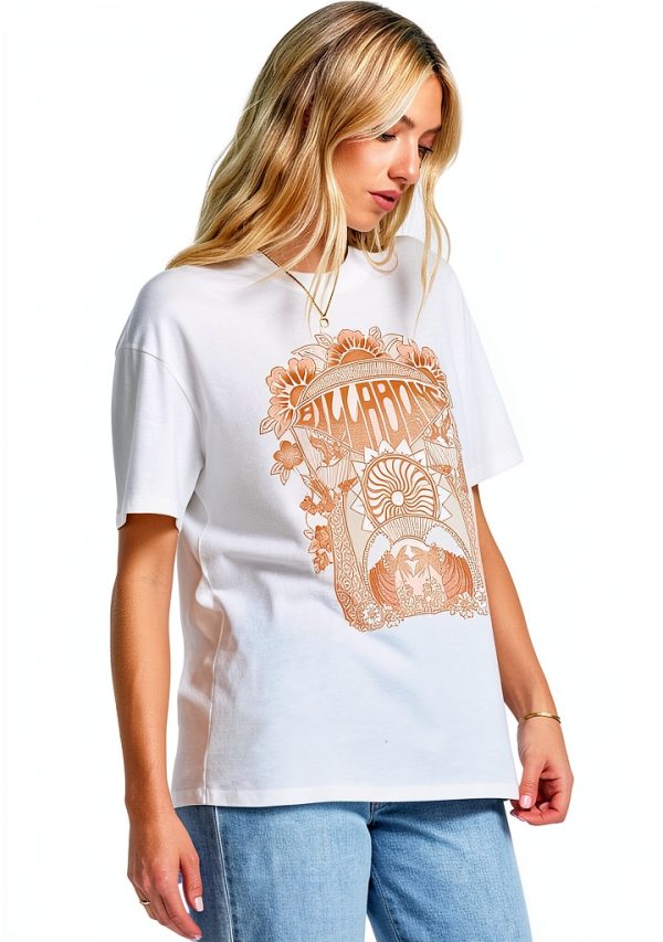 Billabong Womens Cotton T-Shirt Relaxed Fit Screen Print-2