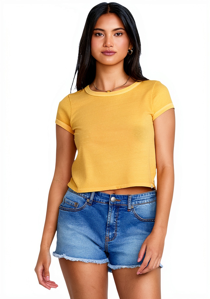 Billabong t-shirt in Dusty Peach color on a model