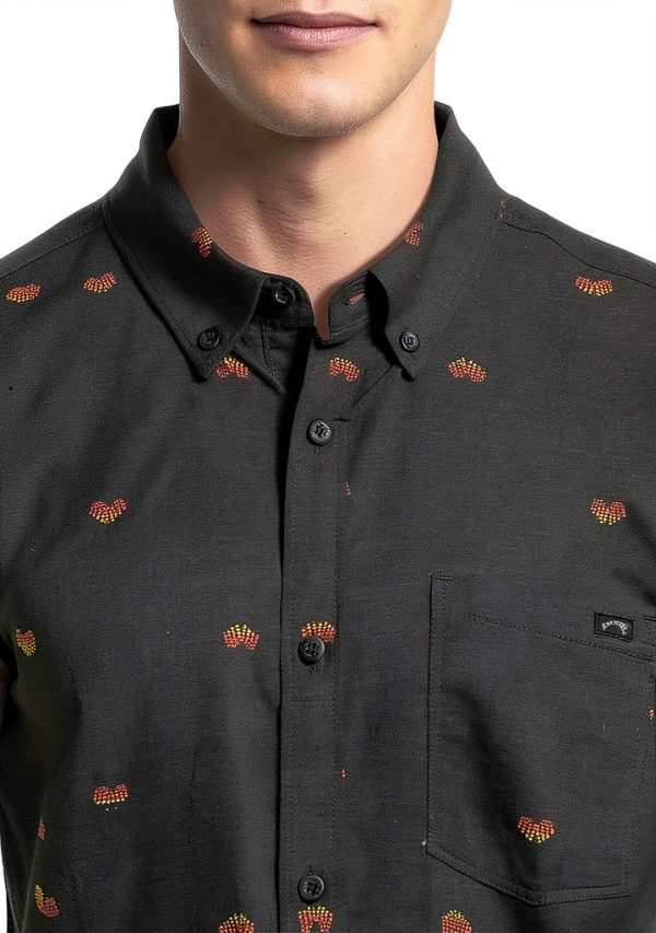 Billabong Mens Short Sleeve Shirt Cotton Polyester Blend-3