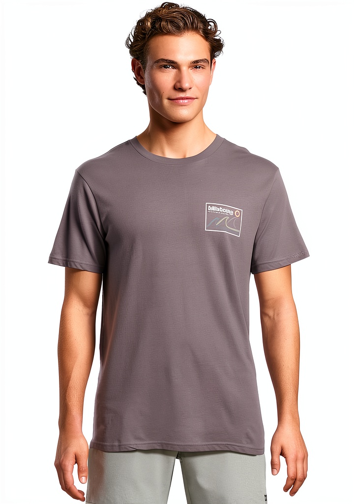 Billabong Range Adiv T-Shirt in Black color on a man outdoors