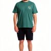 Billabong Mens Cotton T-Shirt Navy Sage Green Sizes-3