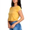 Billabong Womens Cotton Blend T-Shirt Ribbed Binding-1
