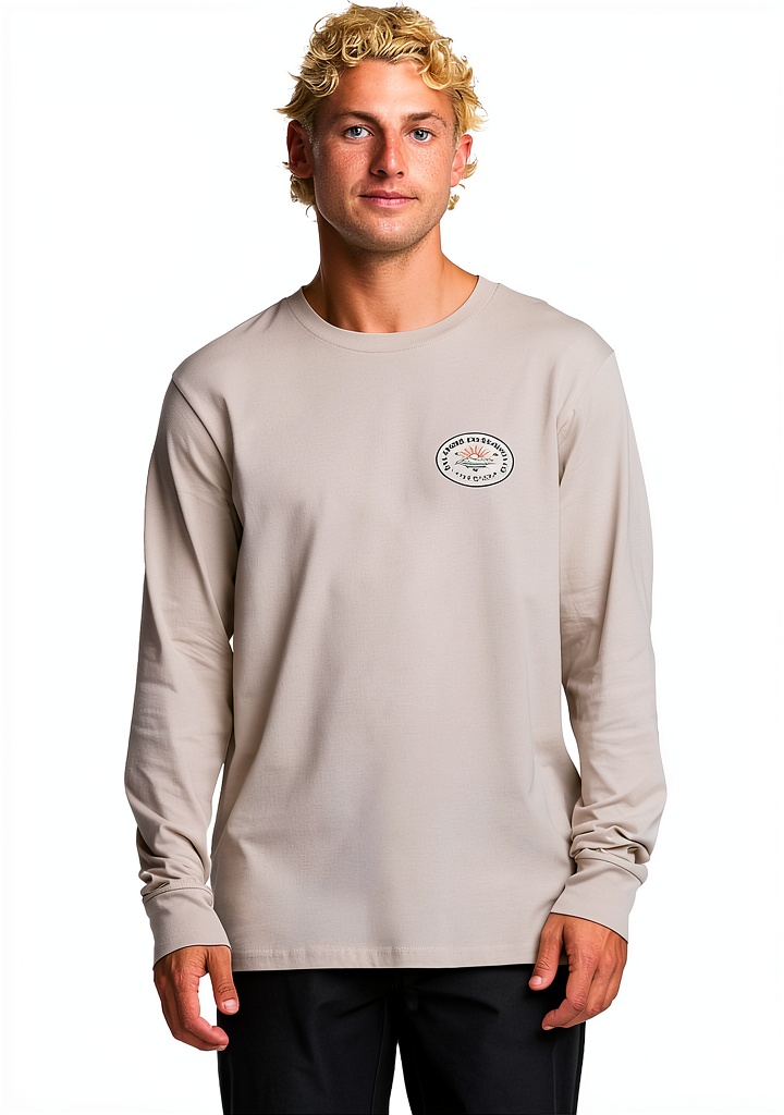Billabong organic cotton t-shirt front view with screen print