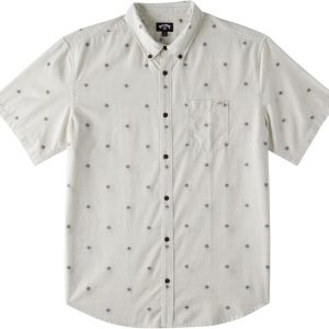 Billabong Mens Jacquard Woven Shirt Silk Material Button-0