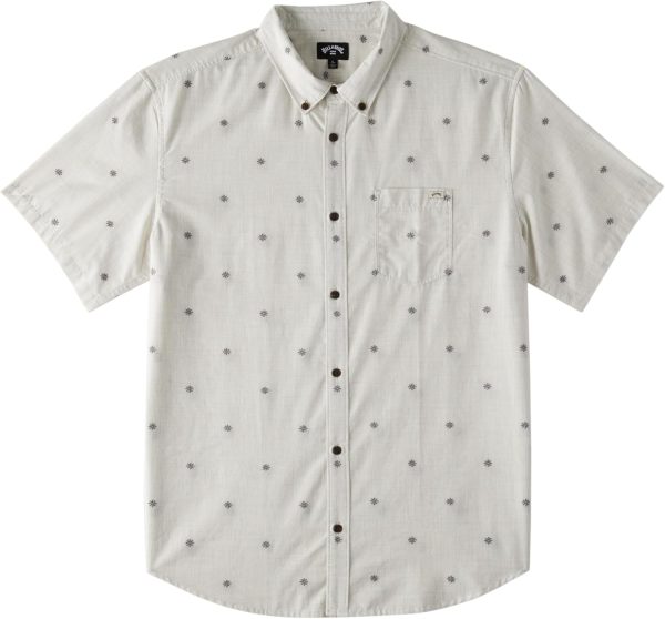 Billabong Mens Jacquard Woven Shirt Silk Material Button-0
