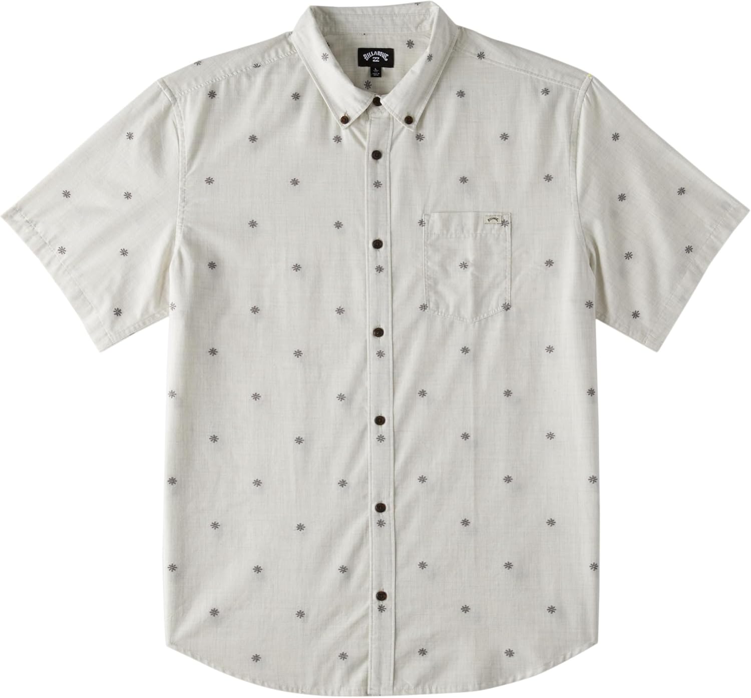 Billabong Jacquard shirt in chino color on a man in a casual setting