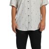 Billabong Mens Jacquard Woven Shirt Silk Material Button-1